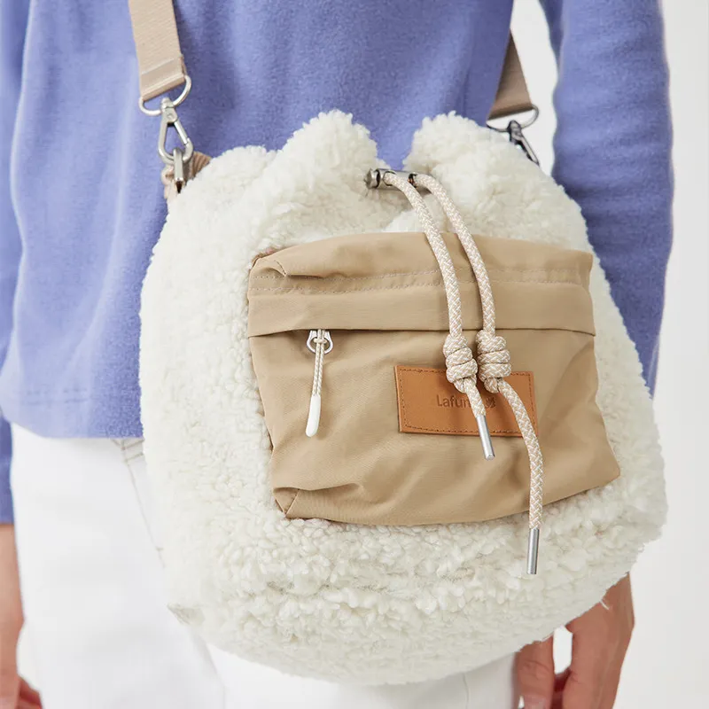 Lafuma Fabric Handheld Crossbody Bag Shoulder Bag Regular Women's Mist White-5