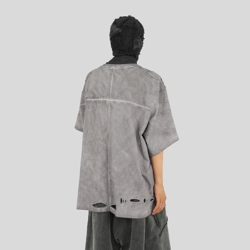 UNDERWATER T Shirts Unisex Dirty Wash Gray-3