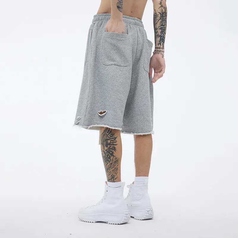 LOSTCTRL SS22 Loose Fit Shorts Unisex Gray-4