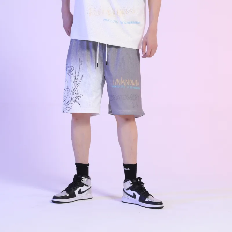 FireMonkey Basketball Shorts Unisex Gray-3
