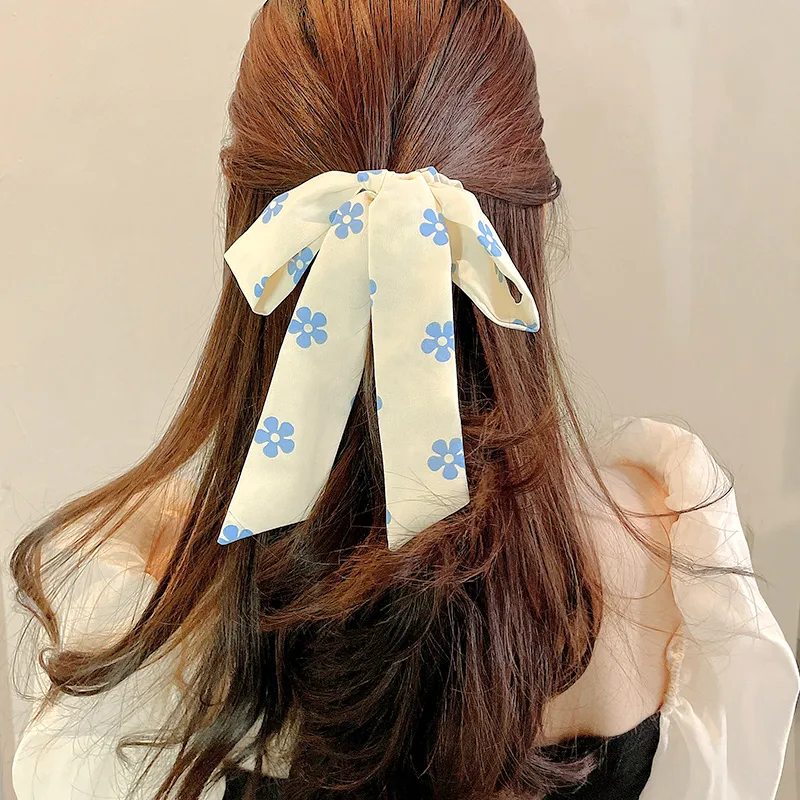 SENDME Hair Ties Women's Cream Bowknot Hair Tie Two Piece Set-2