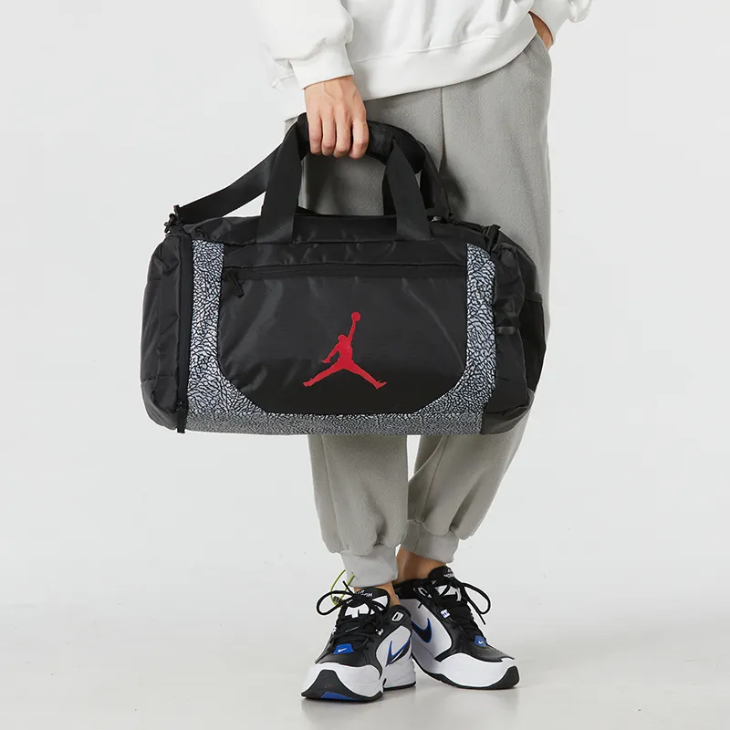 Jordan Polyester Travel Bag, Gym Bag, Handbag Regular Unisex Black-2