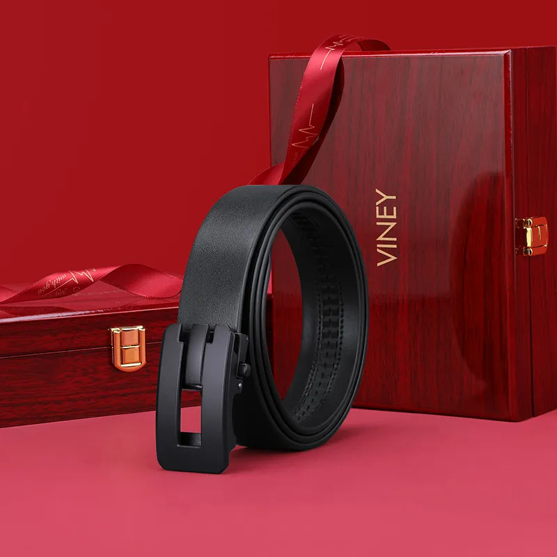 VINEY Top Grain Cow Leather Belts Men's Width 3.2cm-10
