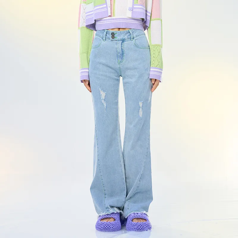 CHAU·RISING Chaurising Our Utopia Series Jeans Women's Light Blue-2