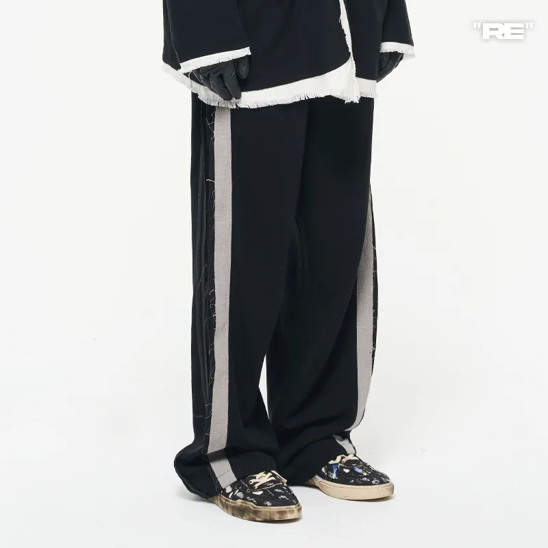 RELABEL Straight Casual Pants Men's Black-4