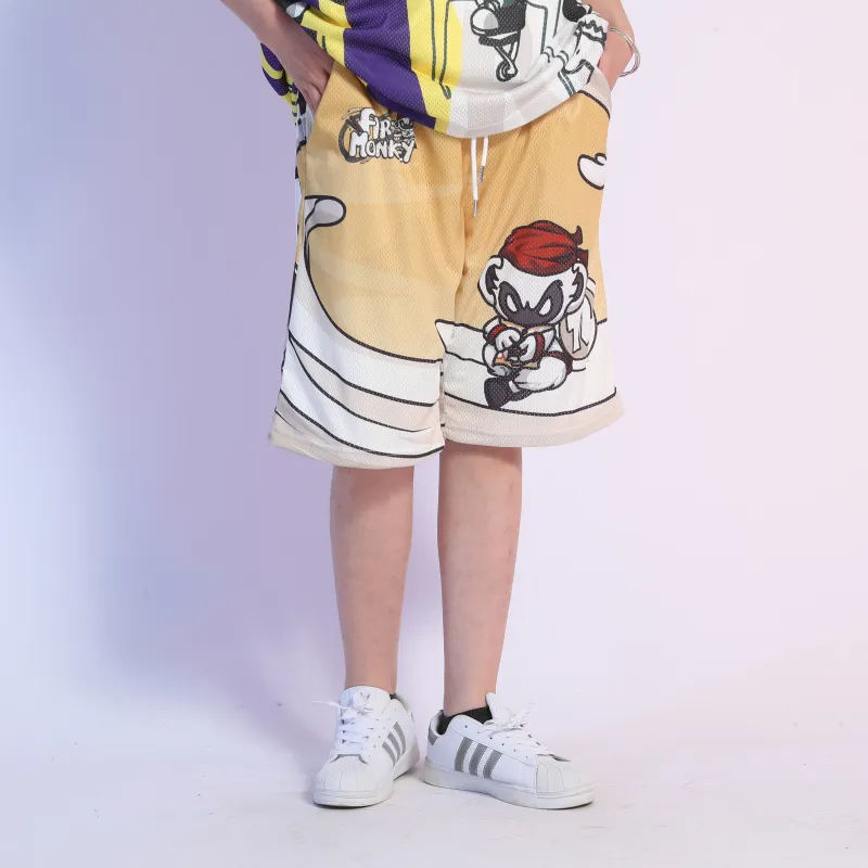 FireMonkey Basketball Shorts Unisex Yellow-2