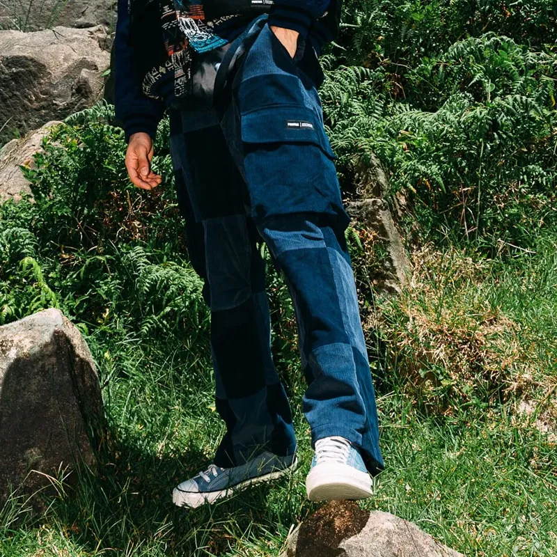 PHANTACI Casual Pants Men Blue-2
