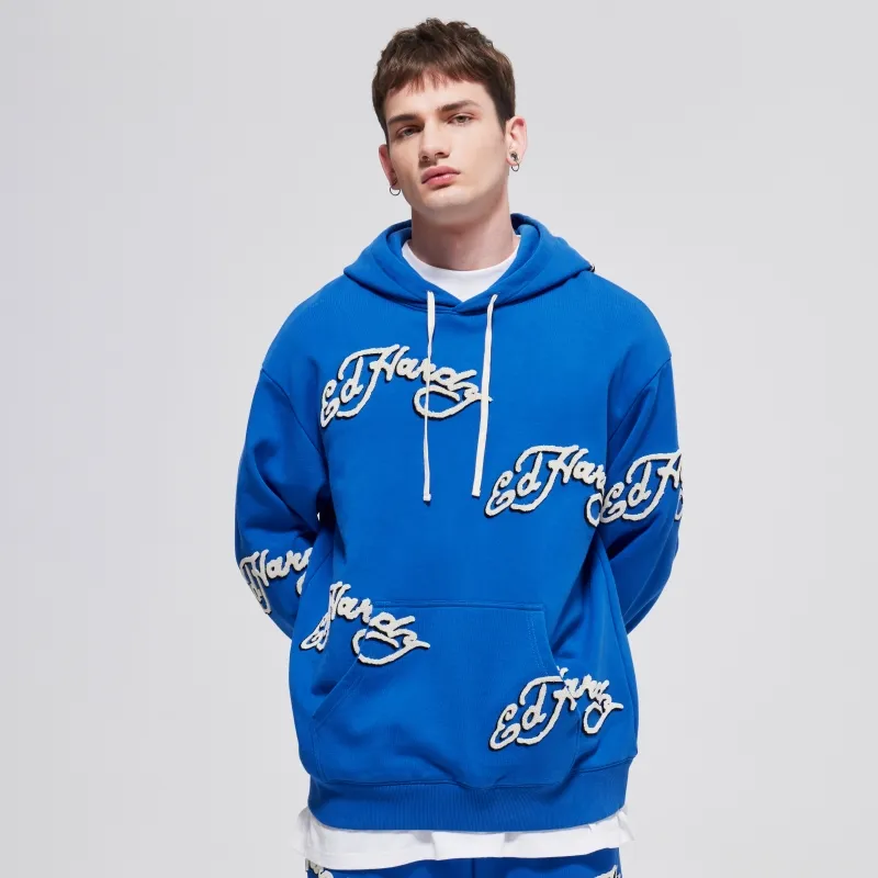 Ed Hardy Sweatshirts Men Malibu Blue E1PAM436-2