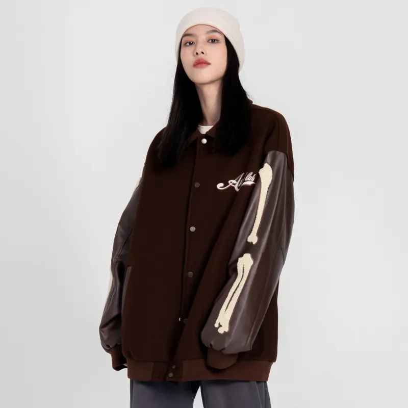 ALL NIGHT DAYS Baseball Jacket Fall Unisex-8