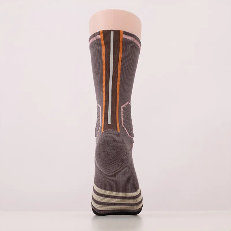 LiNing Sports Basketball Collection Basketball Socks Unisex 2 Pack Sparrow Umber-4