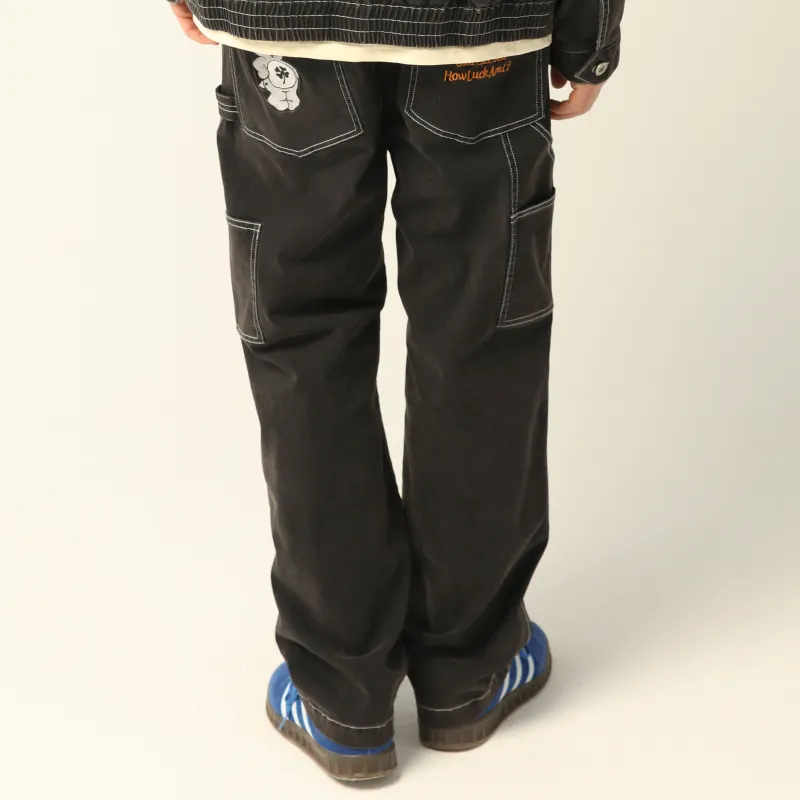 Carebears X AMONSTER Casual Pants Unisex Washed Black-6