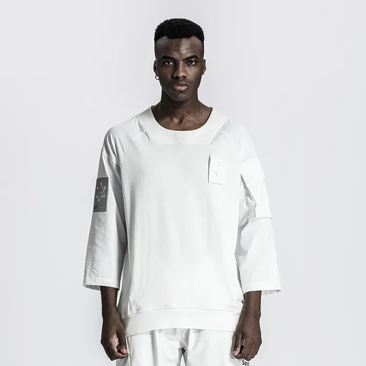 NORVINCY Comfortable And Breathable Sweat Wicking 100% Cotton Heavyweight 3/4 Sleeved T Shirt Unisex-7