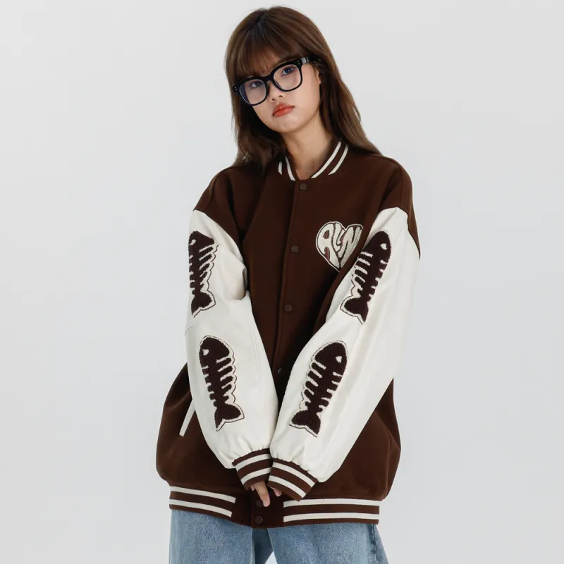 ALL NIGHT DAYS Baseball Jacket Fall Unisex-14