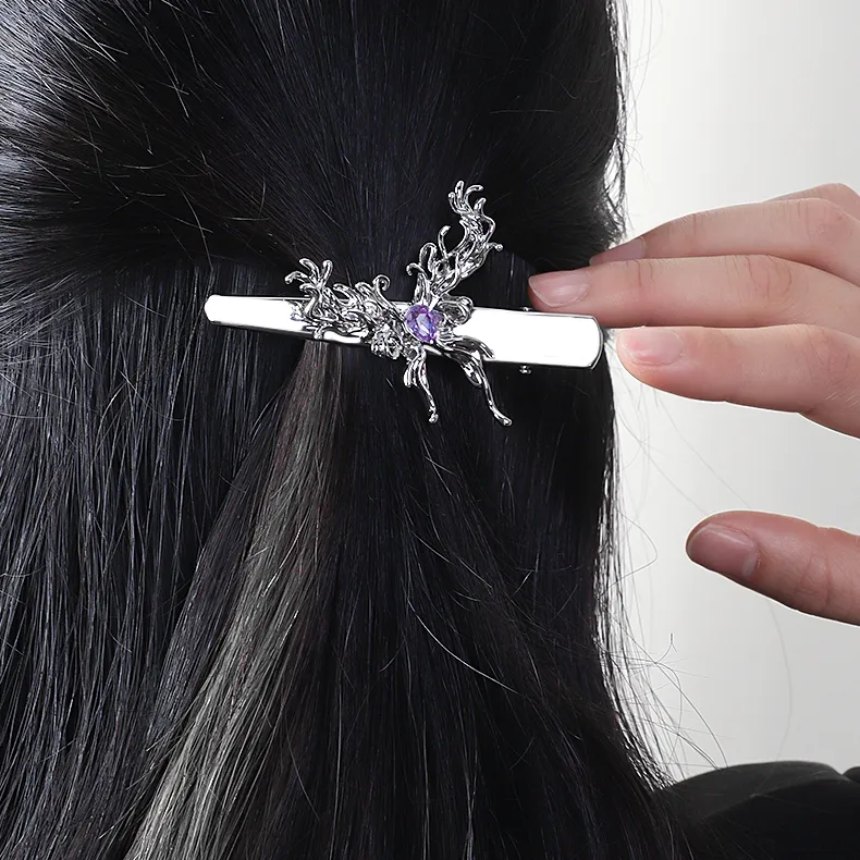 MAGICPOLE Alloy Hair Clips Women's Silver-1