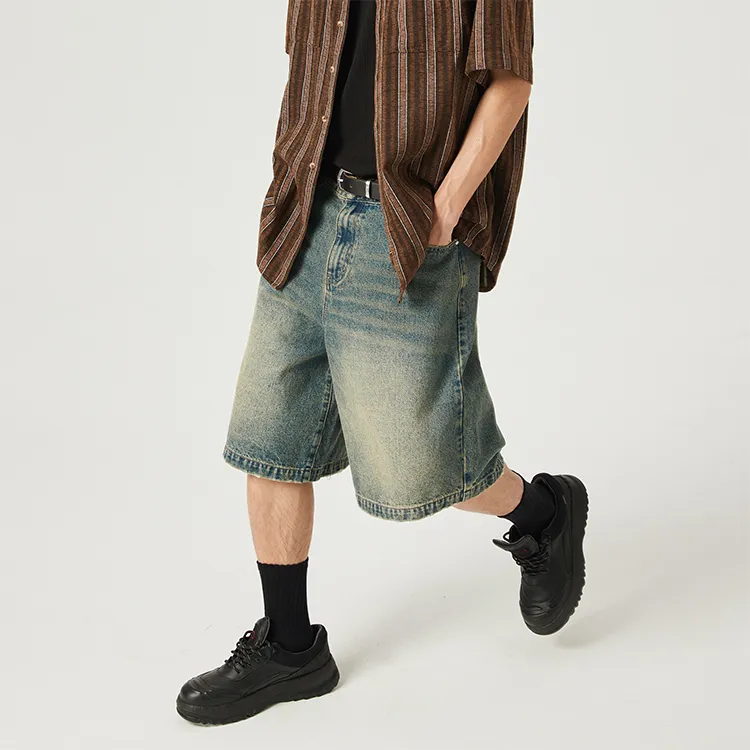 DIMC Denim Shorts Unisex Washed Blue-2