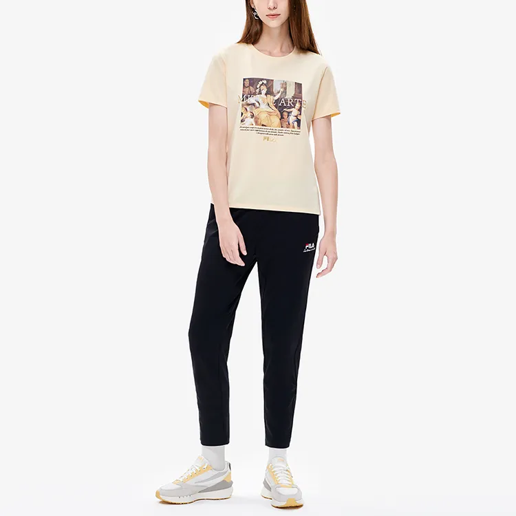FILA Regular T Shirt Women's Thistle Yellow-2