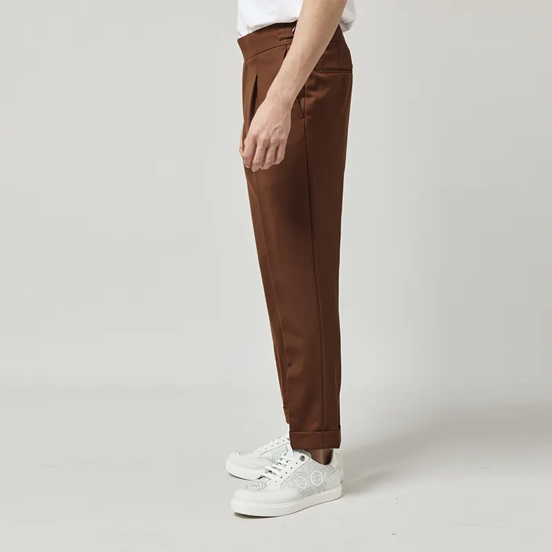 RARE Casual Pants Men Coffee-6