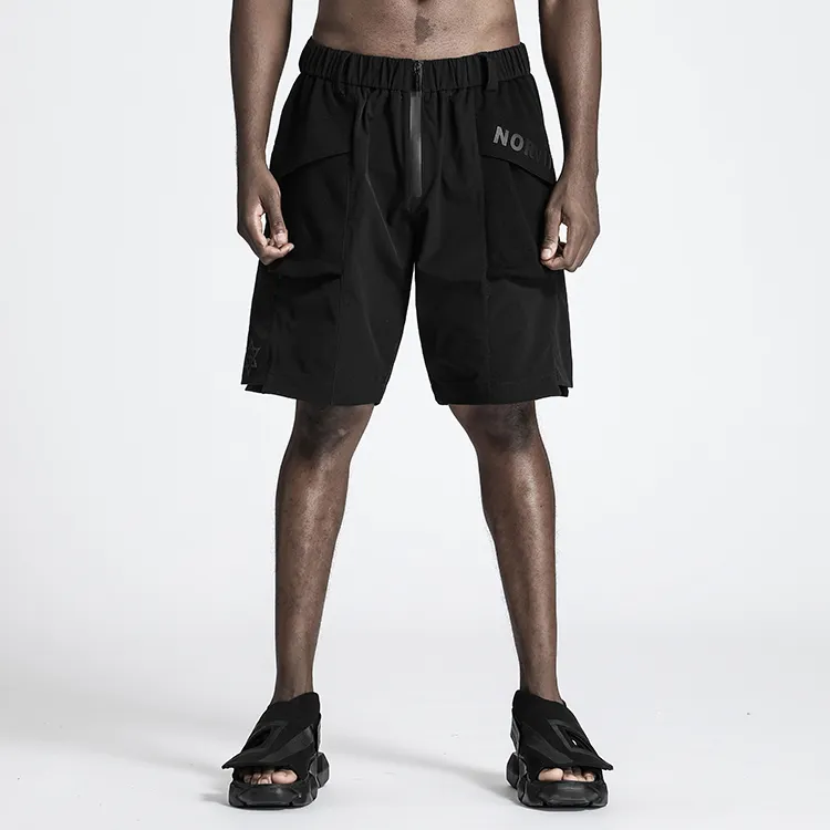 NORVINCY Straight Fit Loose Fit Solid Color Fitness Sports Shorts Unisex-2