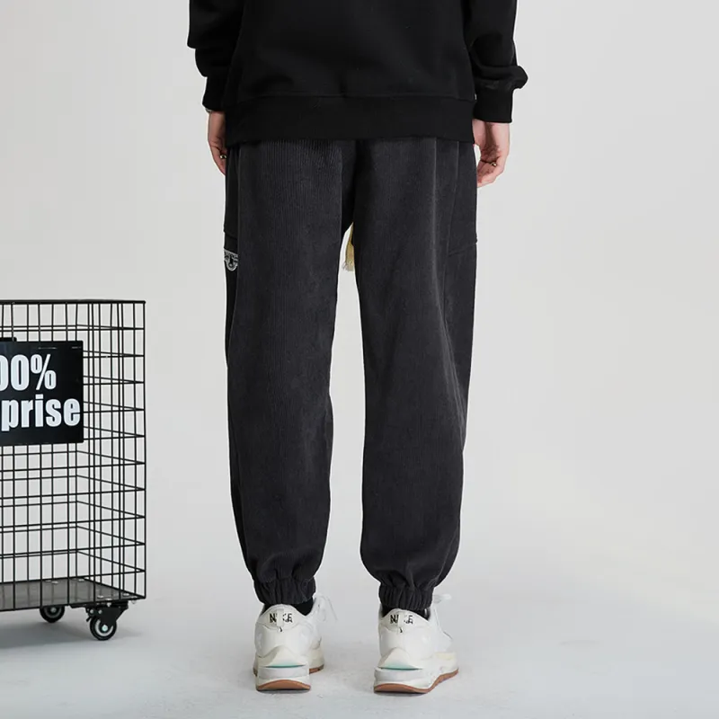 JASONWOOD Autumn And Winter Season Knitted Sports Pants Trendy Thickened Casual Pants Unisex-2