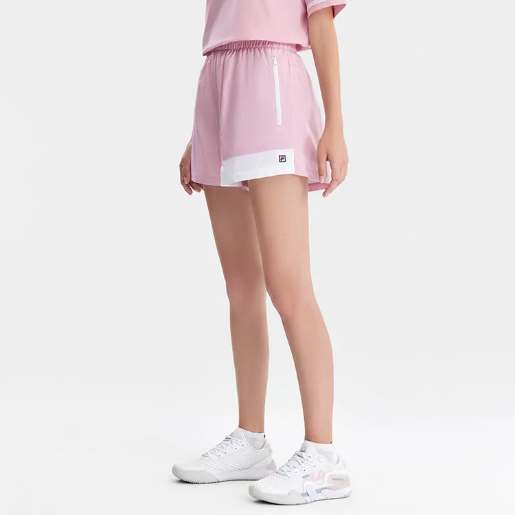 FILA Sports Shorts Women's Gray Purple Pink-2
