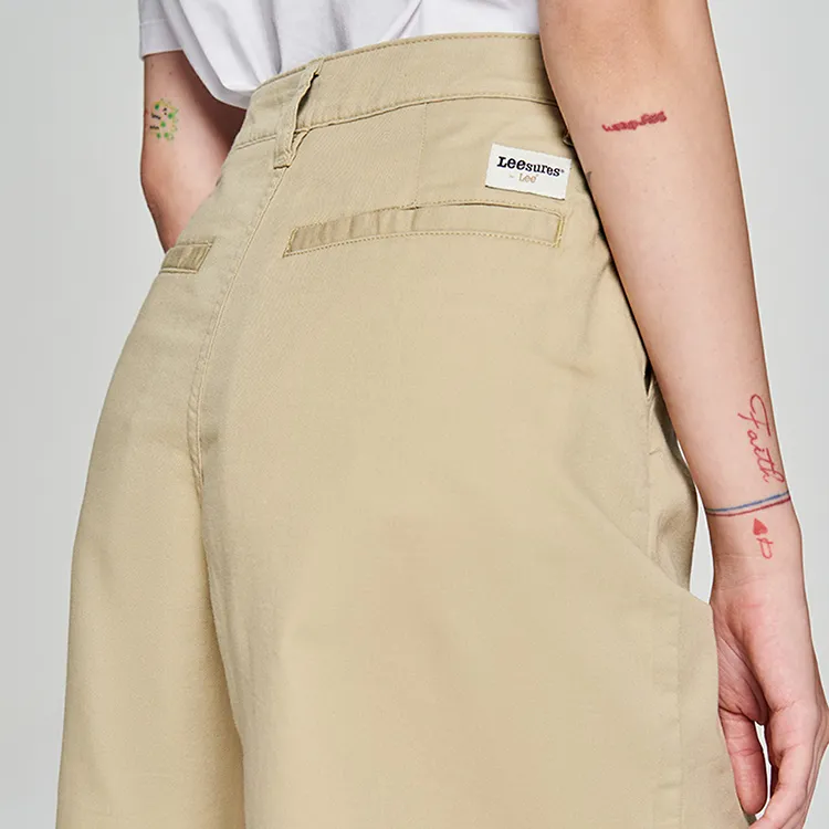 Lee Casual Shorts Women's Light Khaki-4