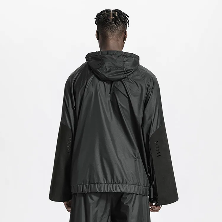 NORVINCY Oversized Hoodie With Half Open Collar From Trendy Brand Unisex-2