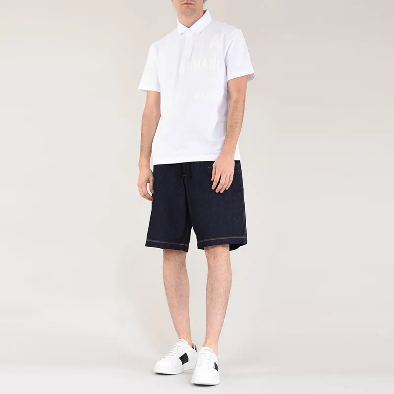 ARMANI EXCHANGE Denim Shorts Men Dark Denim Blue-4