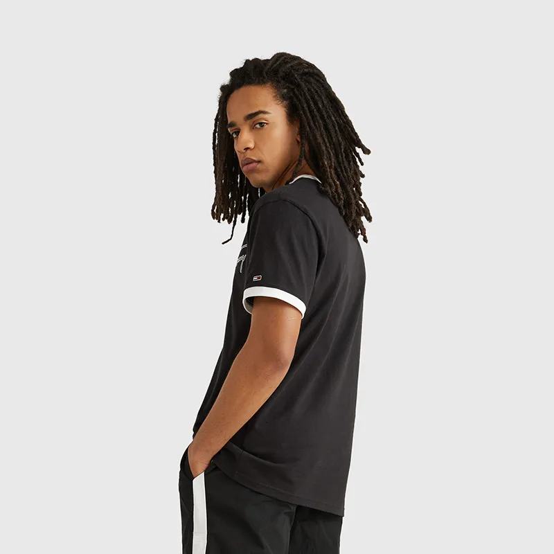 Tommy Hilfiger T Shirts Men Black BDS-3