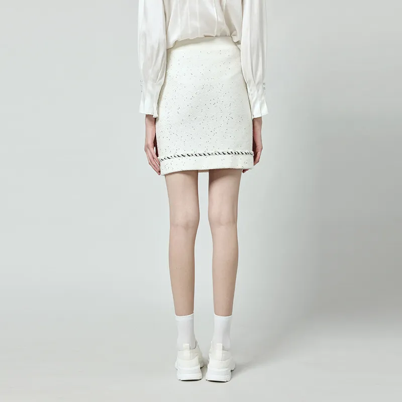 RARE Casual Short Skirts Women's White-2