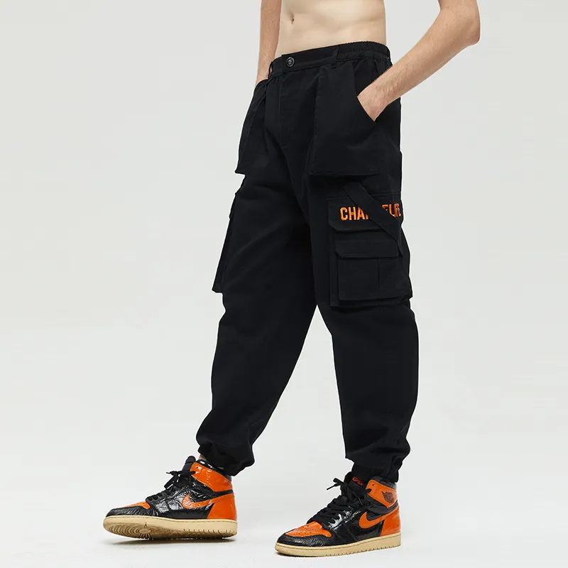 Clubxxhh Moderate Casual Pants Unisex Black-4