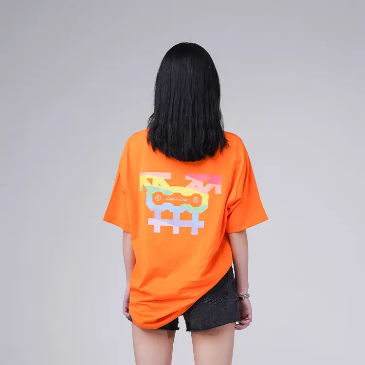 RICKYOUNG SS22 T-Shirt Unisex Orange Red-2