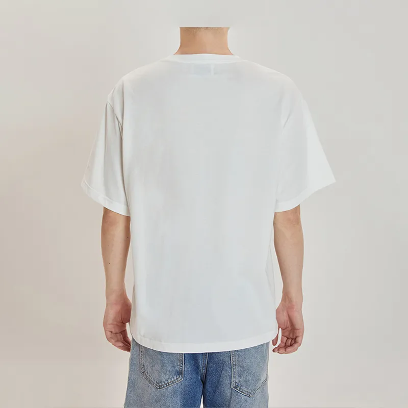 Cheng Jin Yi Bureau Elbow-Length Sleeved T-Shirt Unisex White-3