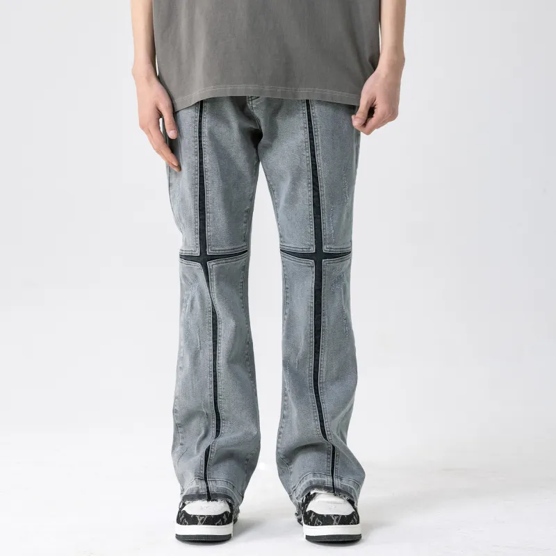 XINYINSU Jeans Unisex Gray-6