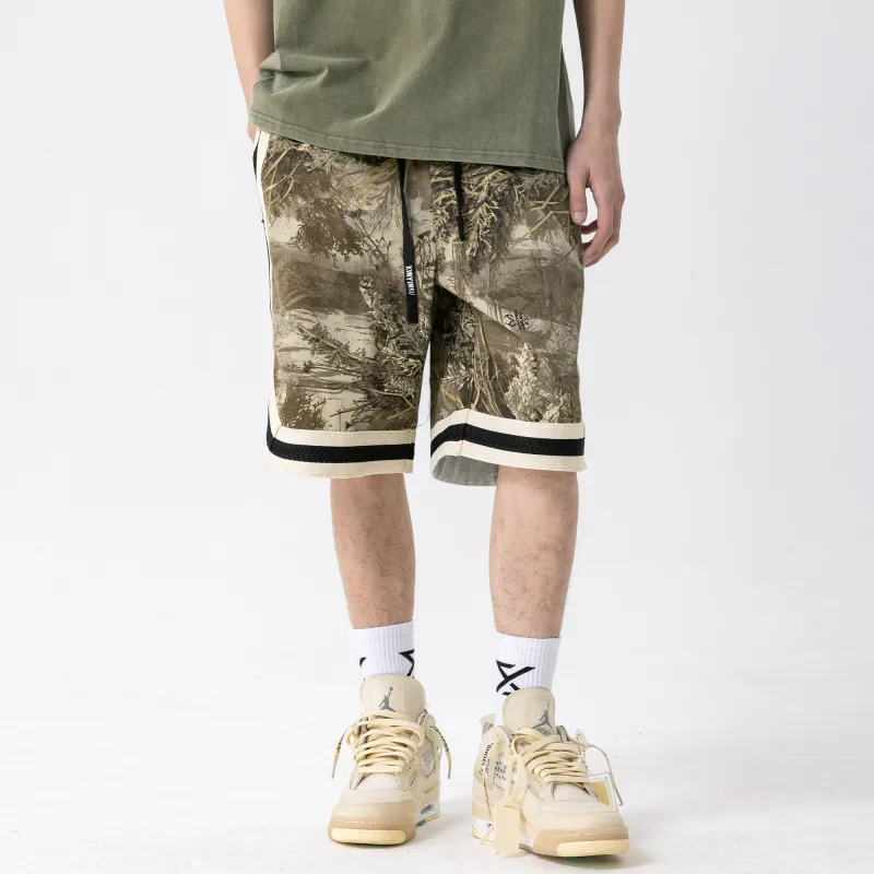 XINYINSU Casual Shorts Unisex Khaki-3