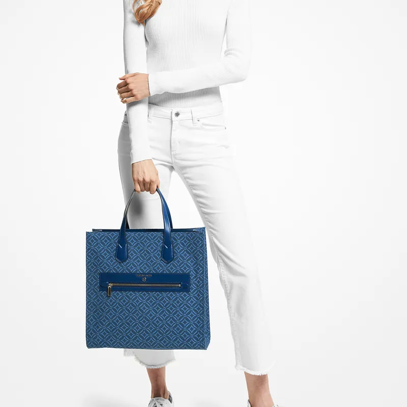 MICHAEL KORS Artificial Leather Tote Bag, Shopping Bag, Shoulder Bag, Handbag Tubas Women's Lake Blue-2