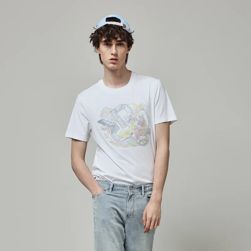 RARE Short Sleeved T Shirts Men's White-2