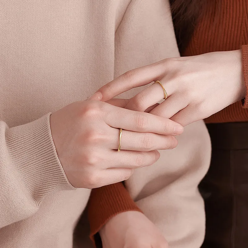 FANCI 18K Gold/14K Gold With Lab Grown Diamond Rings Unisex-5