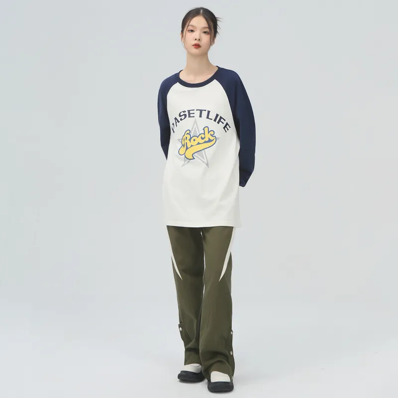 PASET Straight Long Sleeved T Shirt Unisex-4
