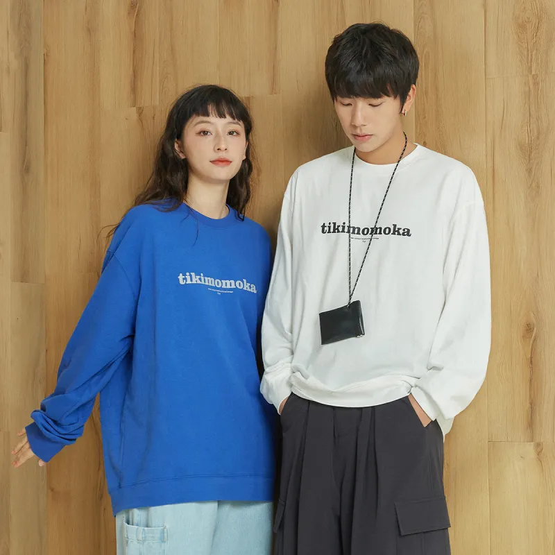 TIKIMOMOKA Crew Neck Loose Fit Regular Sweatshirt Spring And Autumn Unisex-2