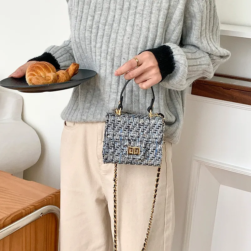 JANE KLAIN PU Leather Cell Phone Pouch Crossbody Bag Shoulder Bag Handbag Mini Women's Apricot/Blue/Black-5