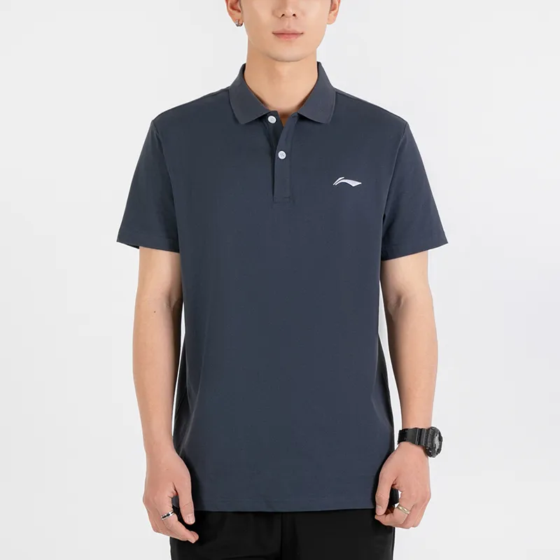 LiNing Polo Shirt Men's Dark Gray-4