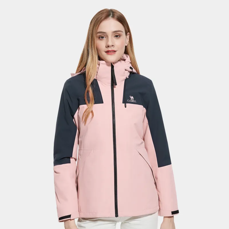CAMEL All weather Waterproof, Windproof, Breathable, And Thermal Windbreaker Jacket Women's-3