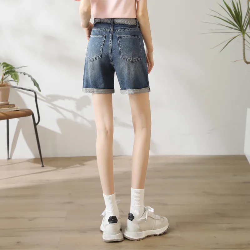 HIPPIEMISS Denim Shorts Women's Vintage Blue-3