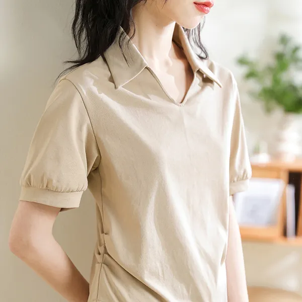 MITUAN T Shirts Women's Khaki-5