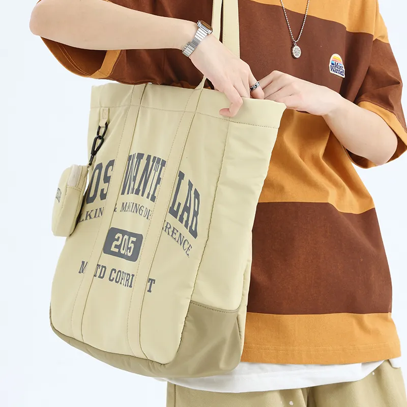 MostwantedLab Multicolor Tote Bag Shopping Bag Canvas Bag Shoulder Bag Unisex Khaki-3