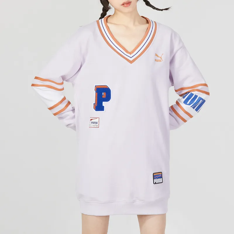 PUMA Long Sleeved Dresses Women's Light Lavender-2