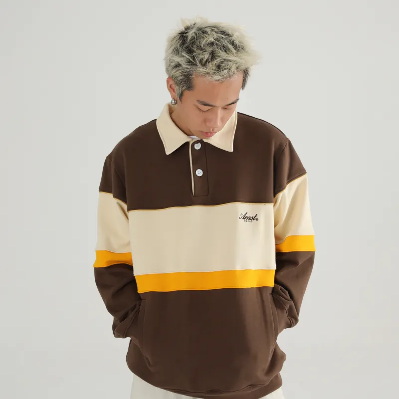 AMONSTER Polo Shirts Unisex Brown & Beige-6