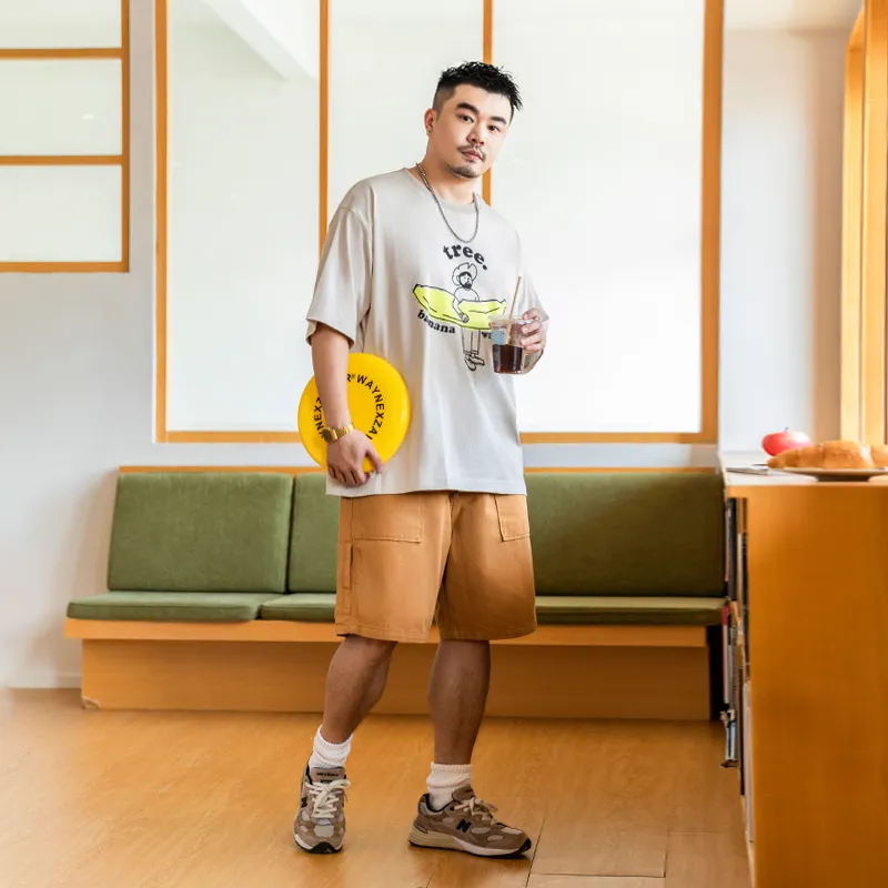 WAYNEXZAVIER T Shirts Men Apricot-3