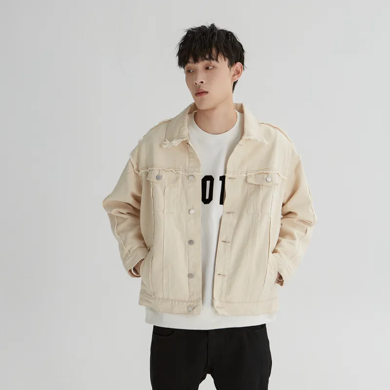 XINYINSU Denim Jacket Unisex White-2