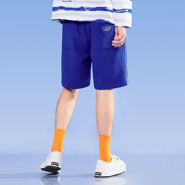 LAMLICKA Casual Shorts Unisex Blue-4